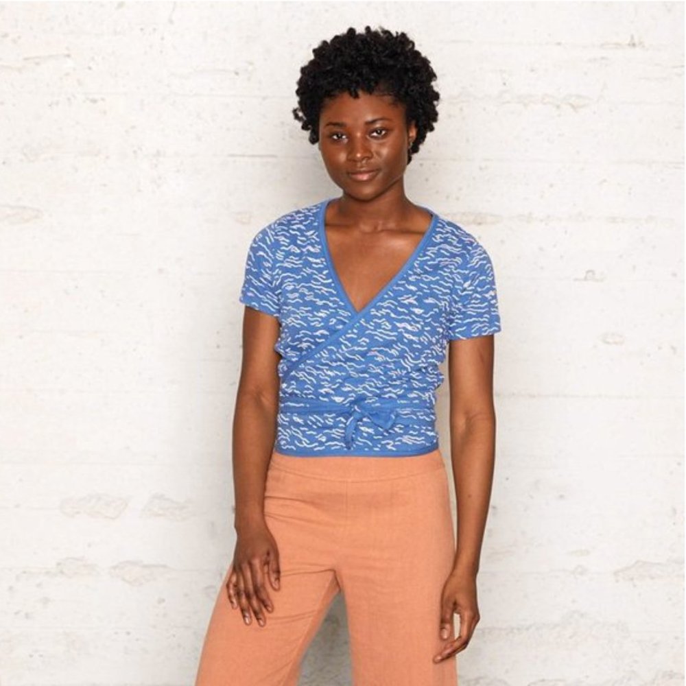 Knit Wrap Top - Riviera - Picture 4 of 7